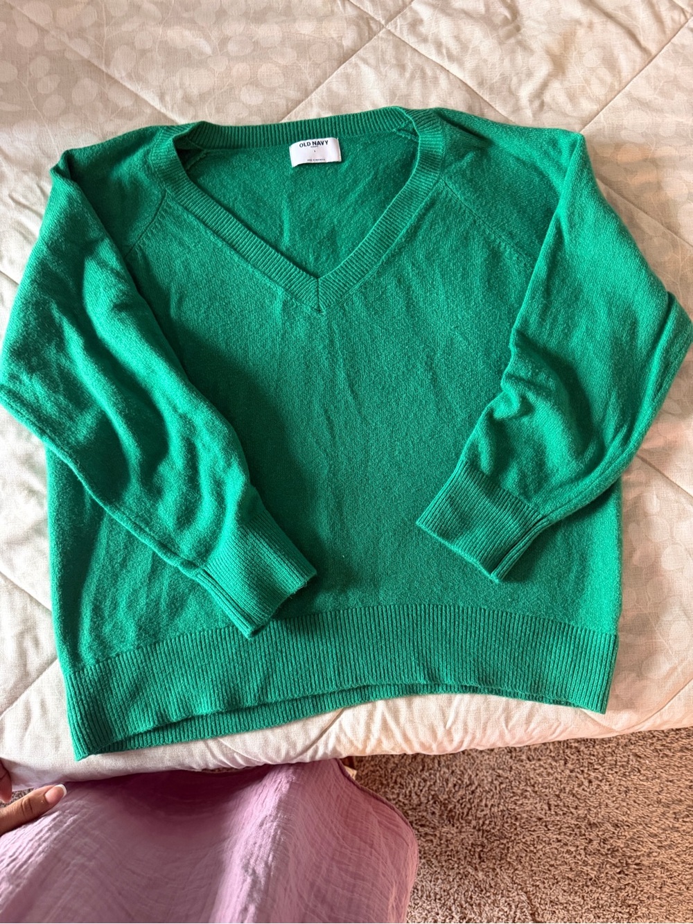 Old Navy Women's V-Neck Sweater - Emerald Green